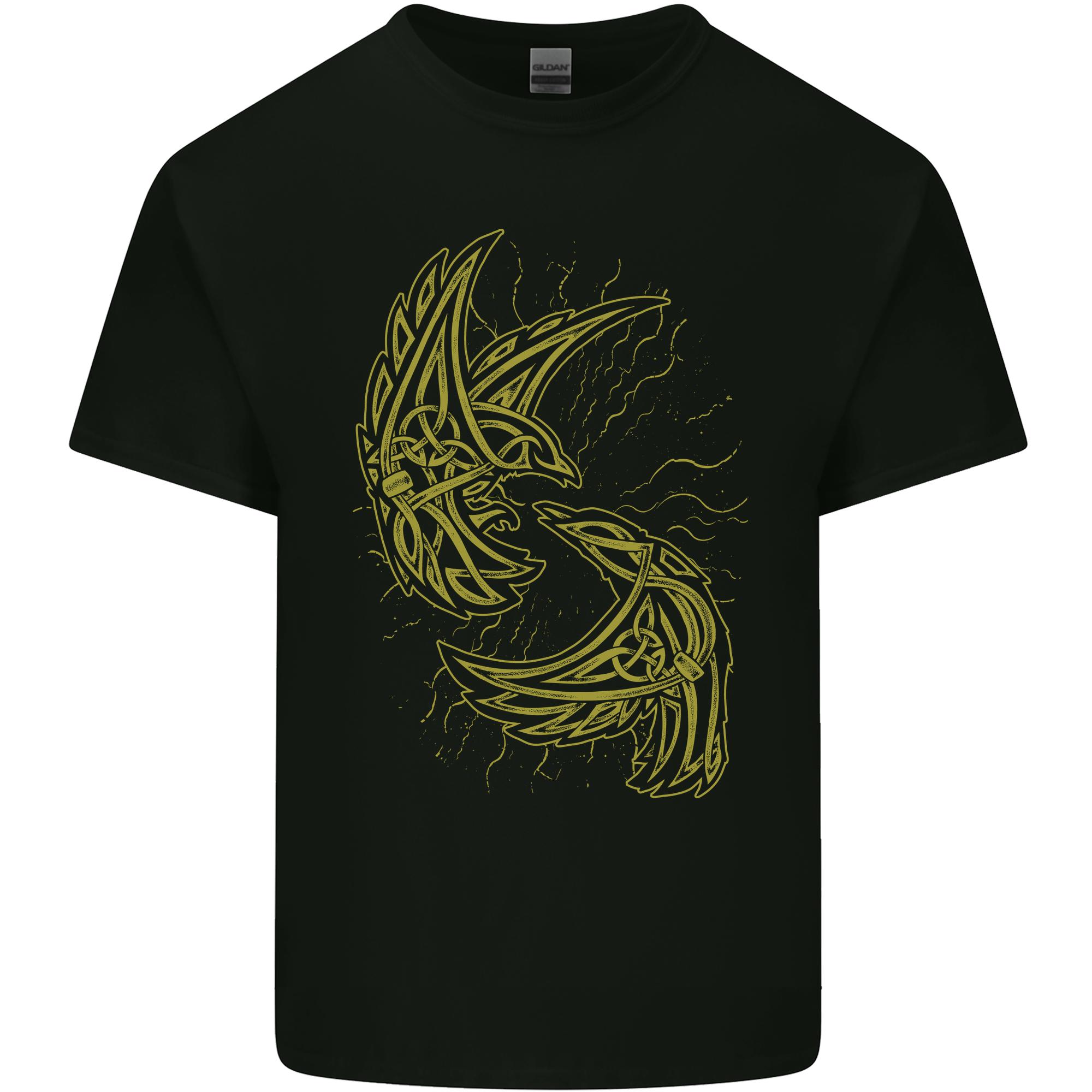 The Viking Raven Symbol Odin Ragnar Tribal Unisexs Light Cotton TShirt S