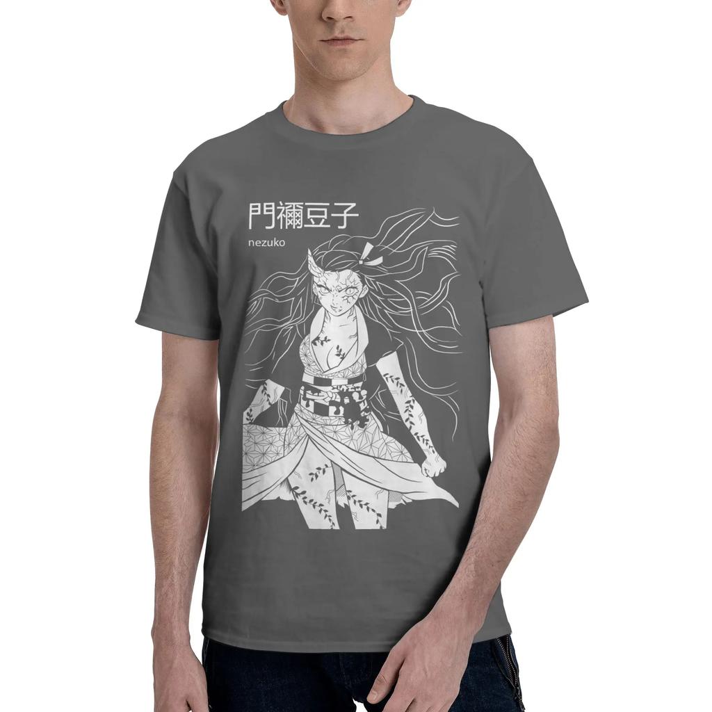 Anime Demon Slayer Unisexs Tshirt Clothes Anime Vintage Tee Shirt Short Sleeve Fugees Cotton