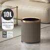 Quality Double Layer Leather Trash Can Metal Beautiful Waste Paper PU Basket Storage Bin for Bathroom  Bed Room