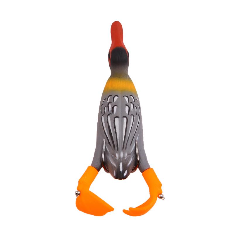 Ente weicher Angelköder Frosch Top Water 3D-Simulation schwimmende Köder Bass Snakehead Lure