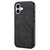 DENIOR For iPhone 17 Case Dual Card Slots PU Leather+TPU+PC Phone Cover