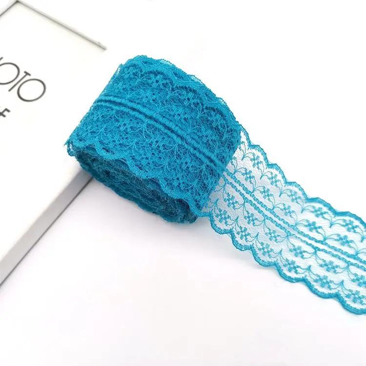 10Meters/Roll 4.5CM Red Black Blue Embroidery Lace Ribbon DIY Apparel Sewing Fabric Wedding Christmas Halloween Gift Decoration