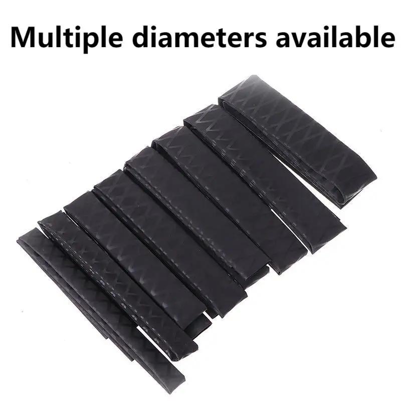 Rutschfester Schrumpfschlauch, Schrumpfschlauch für Angelrute/Schläger/Fahrradgriff/Stativ, DIY, Schwarz, 1 m, 20/25/30/35/40/50 mm, optional