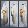 Halloween Ghost Window Clings 3 Sheets Creepy Ghost Hold Pumpkin Candle Clings Reusable Scary Sticker For Kid School Office
