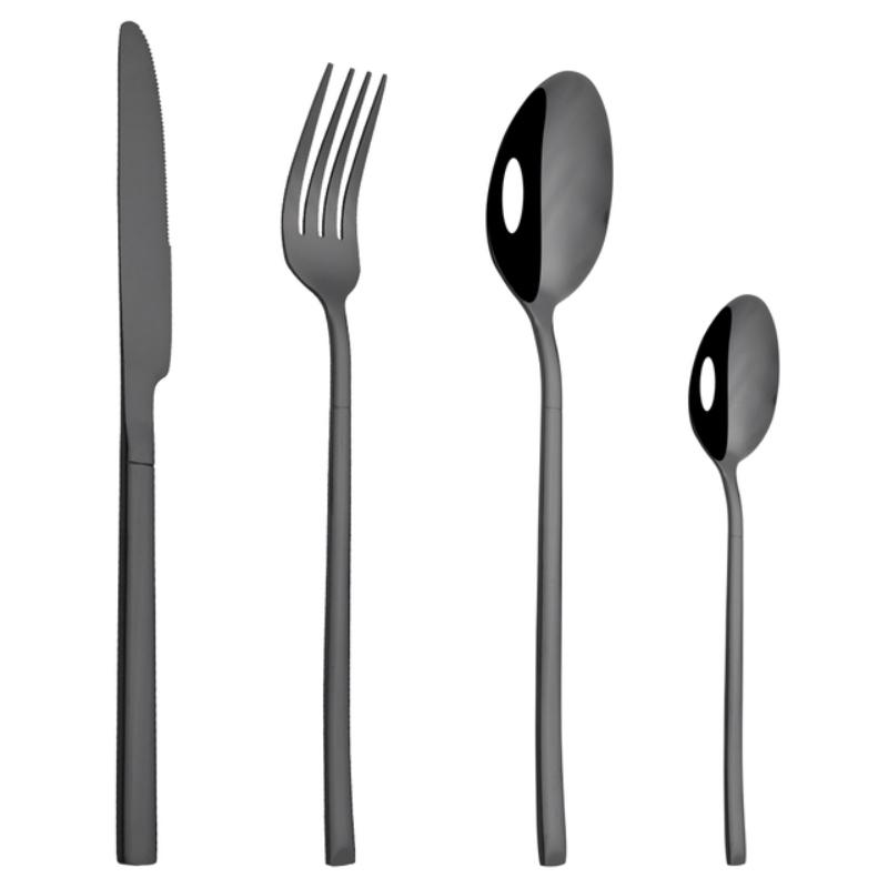 4pcs Pink Gold Dinnerware Set Stainless Steel Tableware Set Home Kitchen Eating Utensils Knife Fork Spoon Cutlery Set