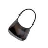 Tory Burch Emerson Logo Zip Closure Leather Tote Shoulder Bag Small Women Bags Silver Gray 153466-021