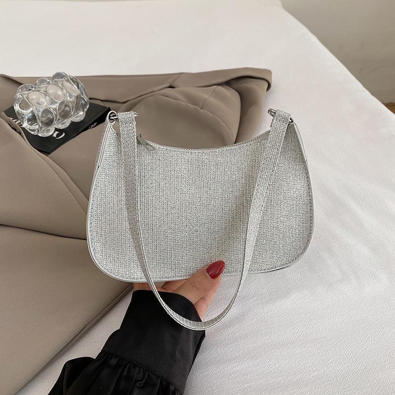 High-end Shiny Small Bag Women's Summer New Trendy Shoulder Underarm Bag Handbag Small Bag