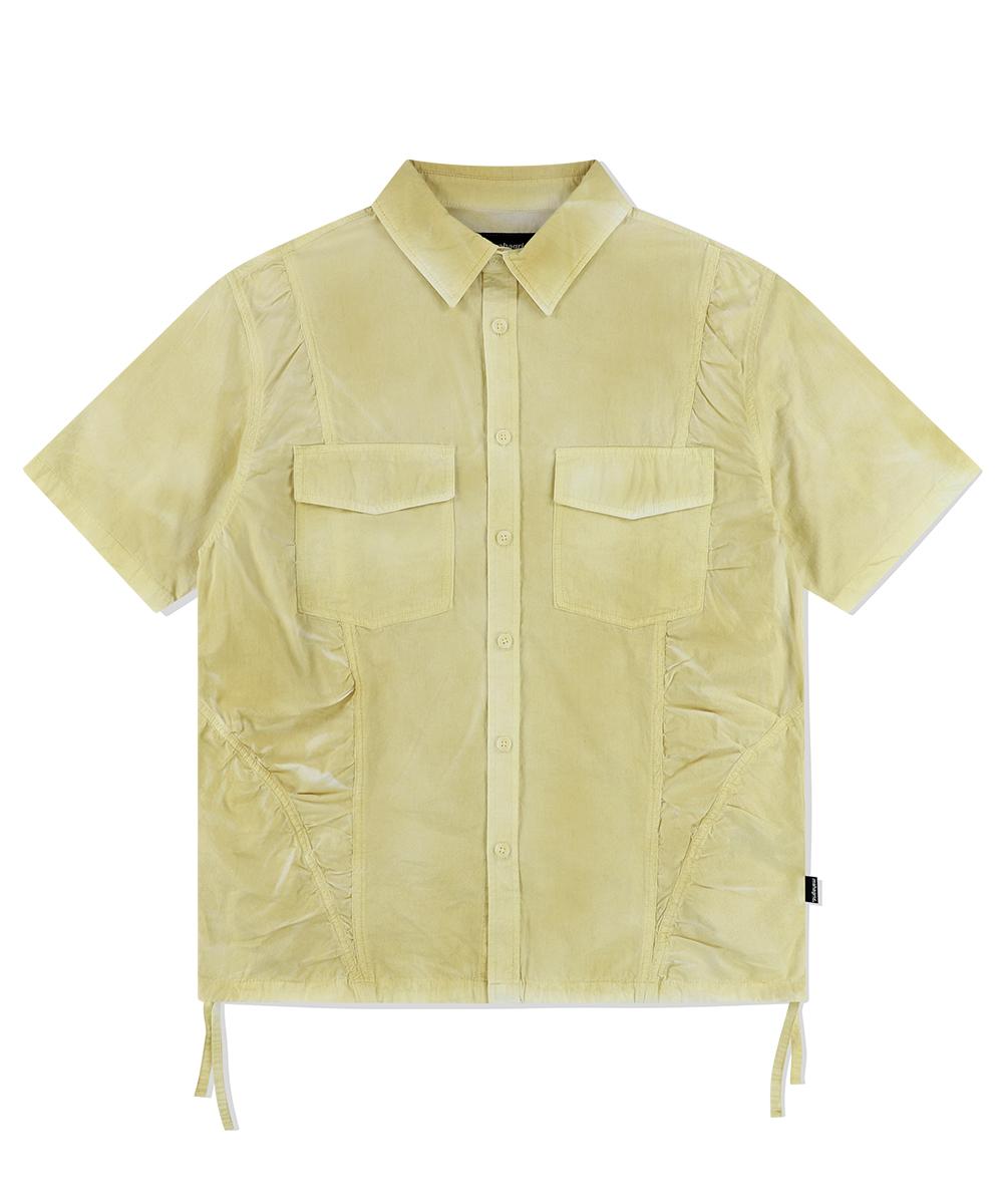Maha Grid Spray Dyed Half Shirt Beige(Mg2Emmw340A) Beige/S