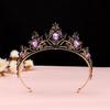 Black Baroque Crown Tiara Bride Eighteen Female Bar Mitzvah Birthday Princess Crown