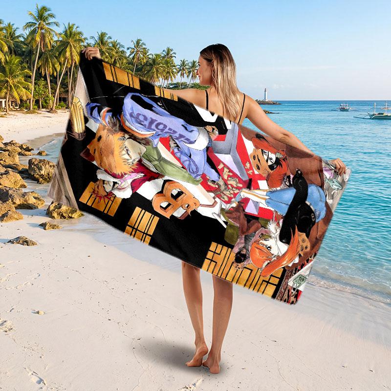 Large Beach TowelBleach anime Soft Absorbent Towel Beach Bath Home Use