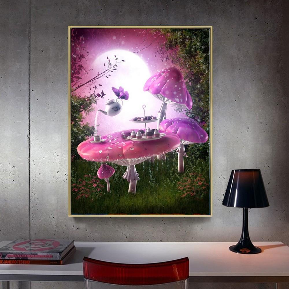 Diamantový obraz Kreslený Houbový Nádobí Diamantové vyšívání Obrázek