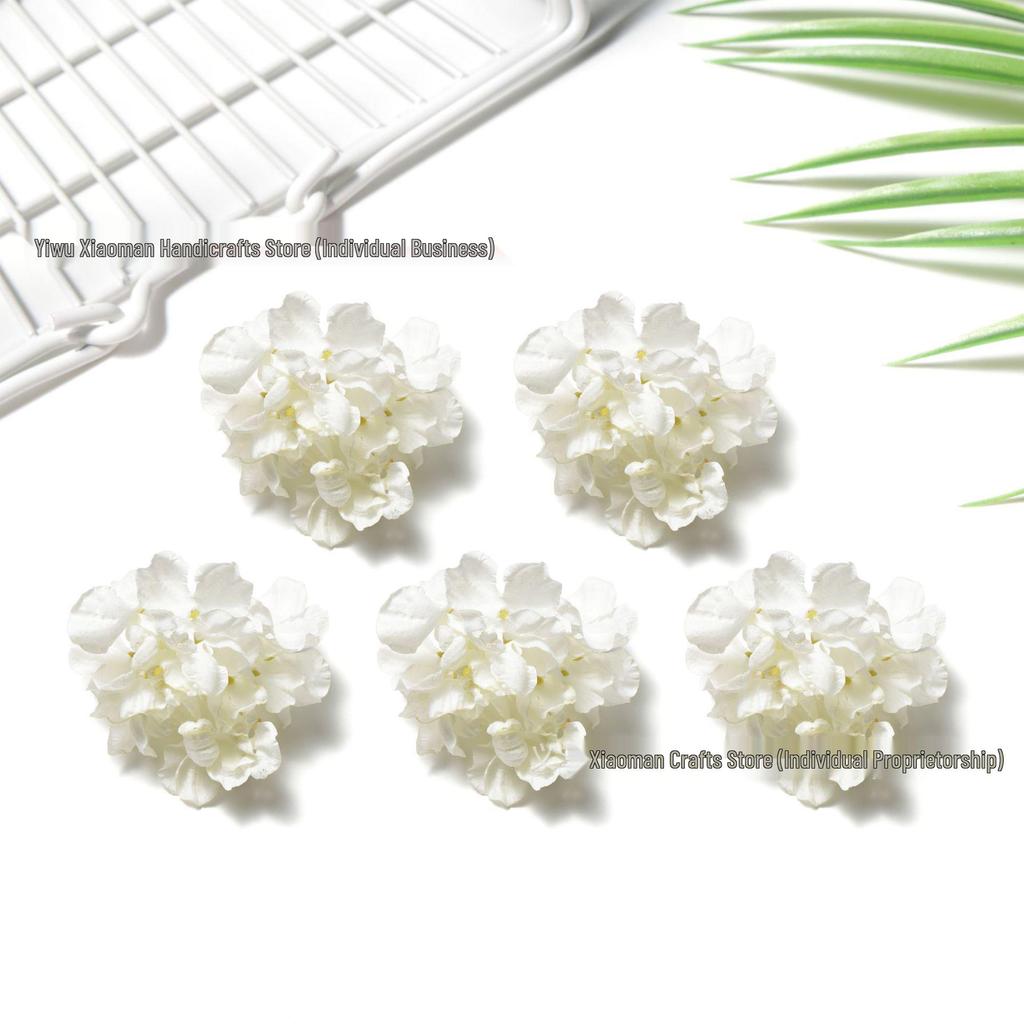 Multi-color Burned Edge Silk Hydrangea Hairpin – Creative DIY Hanfu Hair Accessory for Graduation Caps