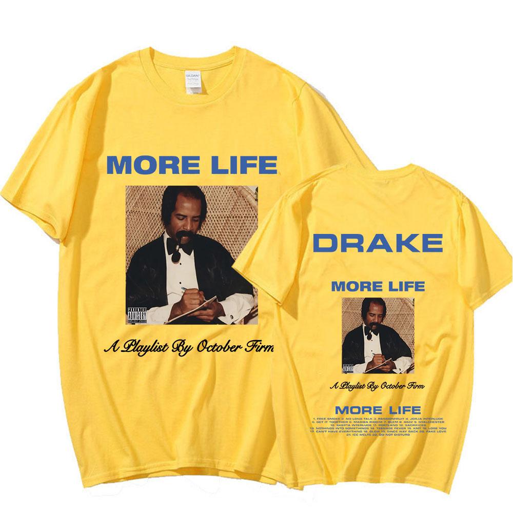 Rapper Drake Tshirt Music Album More Life Graphic Tshirts Unisexs Womens Vintage Gothic Hip Hop Oversized T Shirts Streetwear
