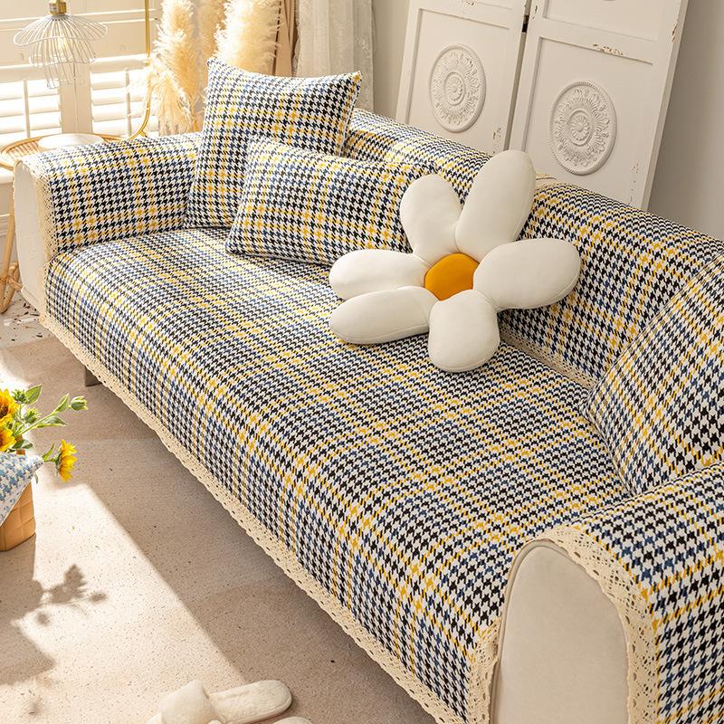 Sofa Cushion, Cotton And Linen, Universal In All Seasons, Non-Slip And Simple  New Cover, Cushion, Cover Towel, Small And Fresh Foreign Air