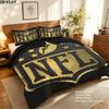National Football League Muster Bettwäsche Steppdecken-Set Bettdeckenbezug Kissenbezug Heimdekoration Geburtstagsgeschenk (1 * Bettbezug + 2 * Kissenbezug ohne Füllung)