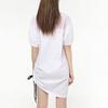 Puma Logo Embroidered Drawstring Casual Sports Short Sleeve Dress Women dresses White 532632-02