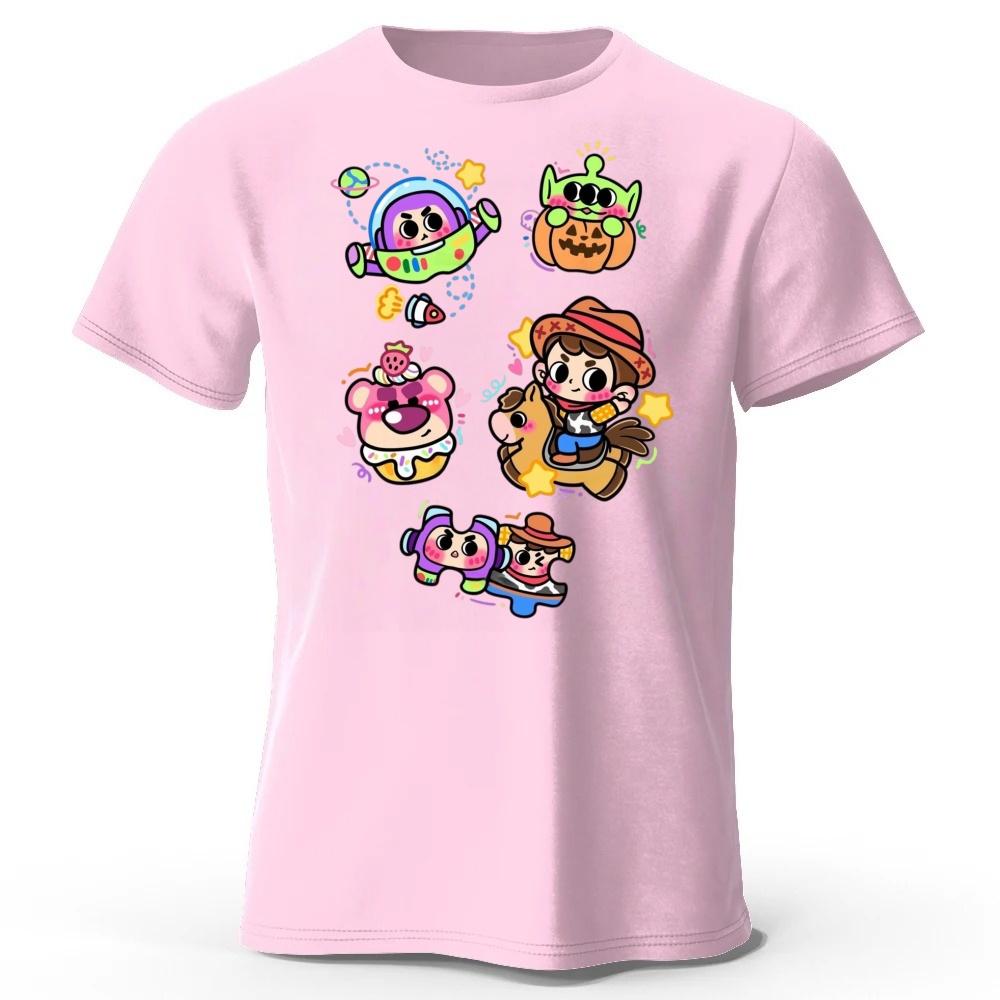 2026Latest Toy Story 5 Series Pure Cotton Short Sleeved Menswomens Daily Casual Soft Highquality Tshirt Plus Size Loose Top