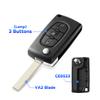 For Citroen C2 C3 C4 C5 Berlingo Xsara Picasso For Peugeot 306 407 807 Ce0523 Ce0536 2/3/4Bnt Flip Remote Car Key Shell