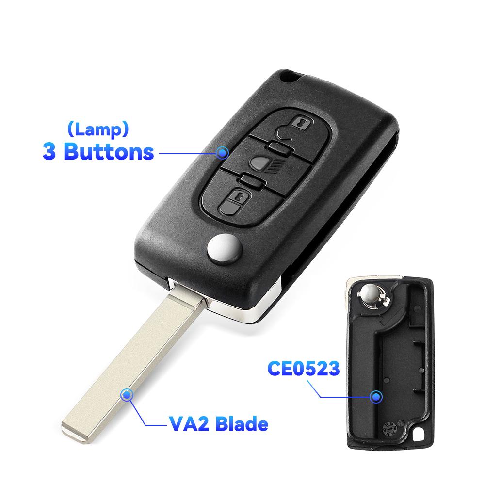 For Citroen C2 C3 C4 C5 Berlingo Xsara Picasso For Peugeot 306 407 807 Ce0523 Ce0536 2/3/4Bnt Flip Remote Car Key Shell
