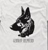 Deutscher Schäferhund T-Shirt, Minimalistisches GSD Hundeshirt, Geschenk für Deutschen Schäferhund