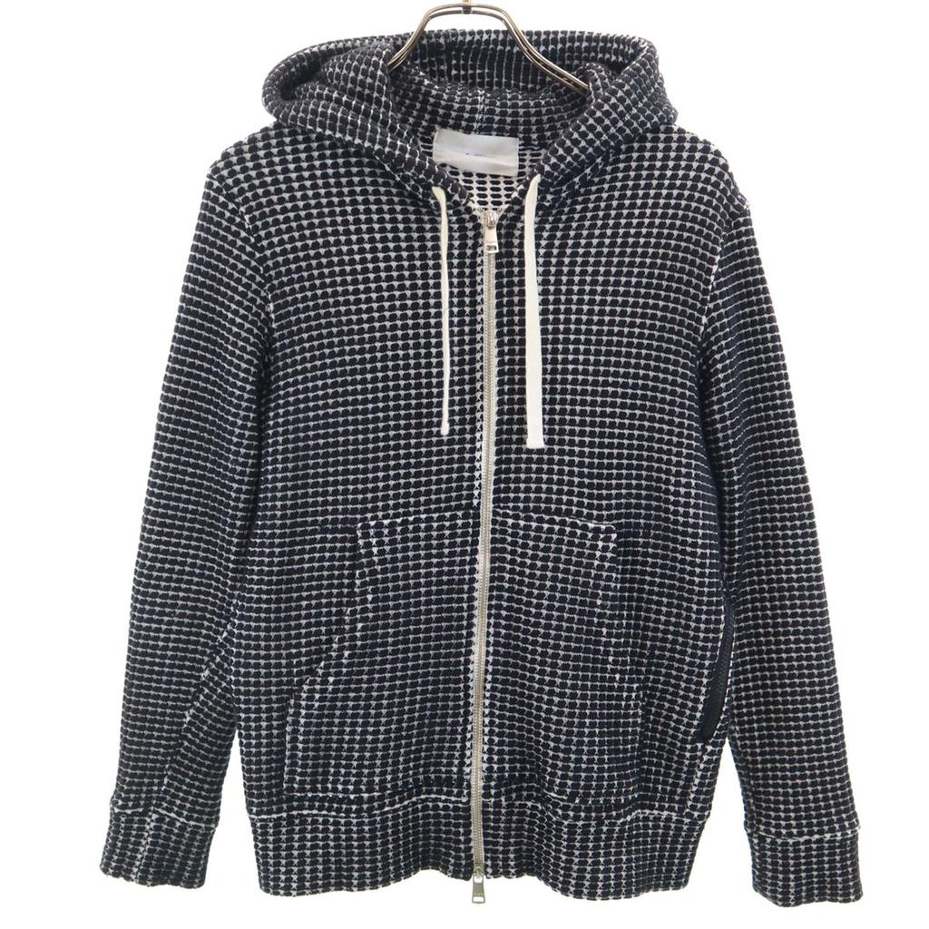 Seagreen Long Sleeve Waffle Zip Hoodie 2 Navy Men's Used