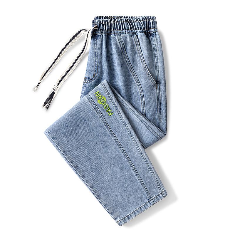 Большие джинсовые мужские свободные повседневные брюки — фото 6