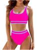 2025 Euro-American Chic Backless Solid Color Sexy Bikini