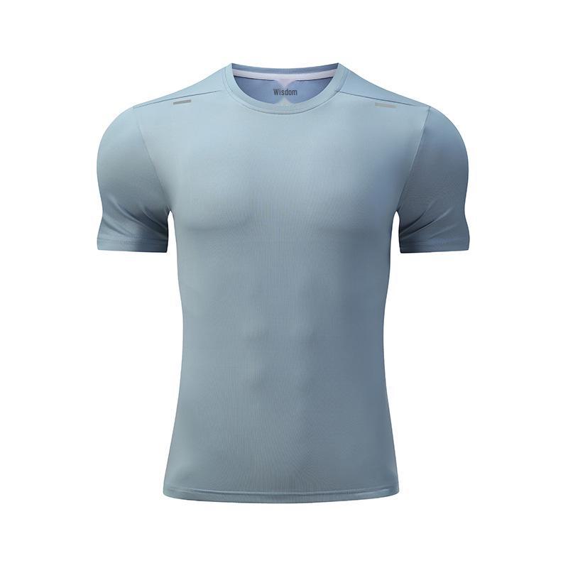 Lulu Men's Quick-Dry Sports T-Shirt - Elastic, Breathable, Large Size, Round Neck, Short Sleeve, Custom Logo.