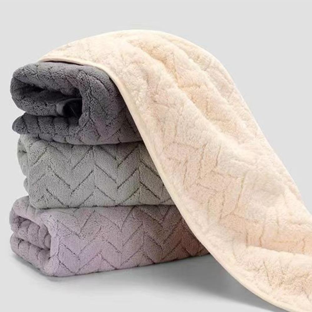 Coral Fleece Solid Color Towel Hand-Wiping Towel  for Bathroom Kitchen and Daily Home Use