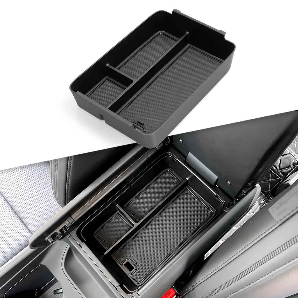 for Hyundai Santa Fe 2025 2025 2026 Storage Box Cup Holder Anti Dirt Pad Car Interior Accessories Organizer Tidying Black