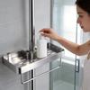 Modern Minimalist Plastic Bathroom Wall Shelf With No Drilling For Shower And Kitchen Storage
