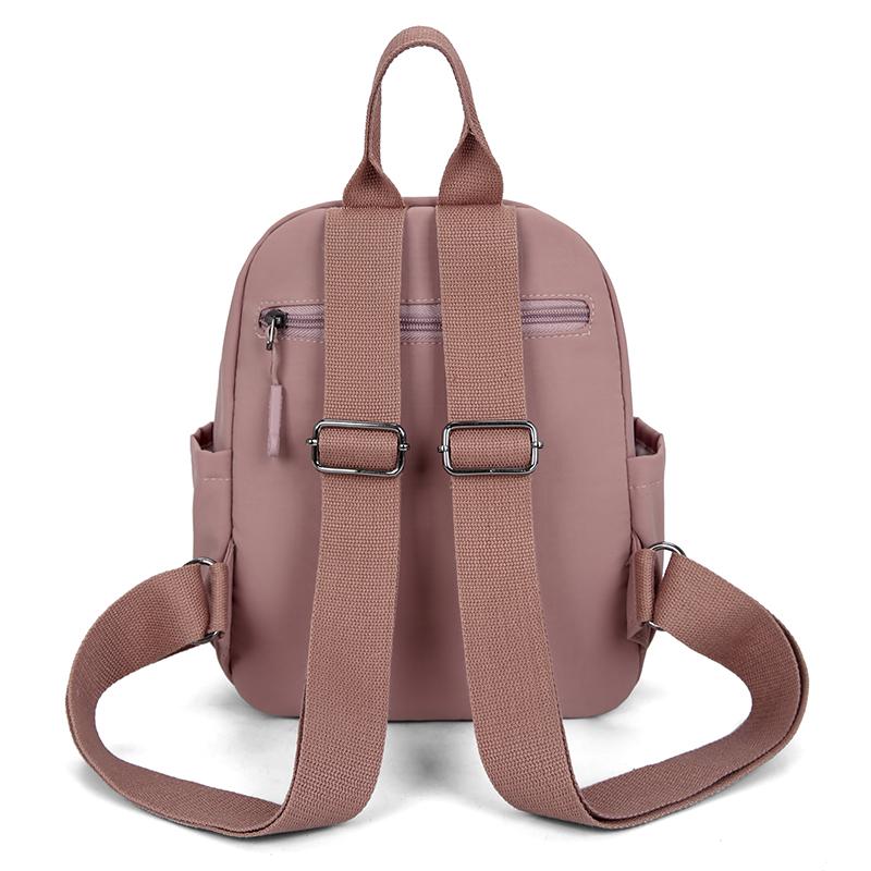 Casual Women's Backpack Lightweight Spring New Style Artistic Pure Color Travel Nylon Street Trend Breathable Small Size Backpack