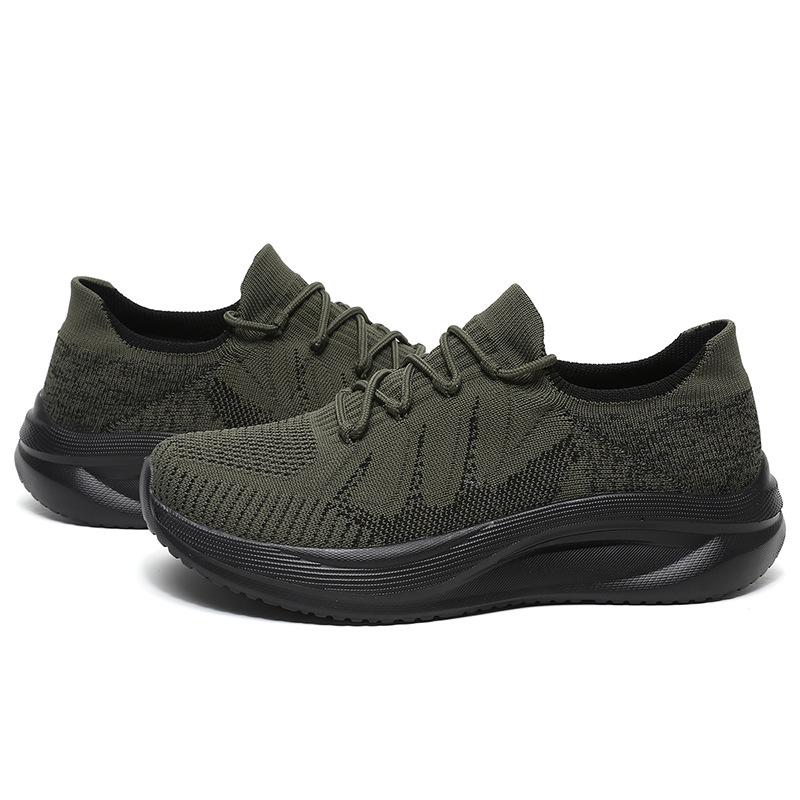 

Men s lace-free fly-woven breathable mesh sneakers running shoes socks shoes four seasons 46
