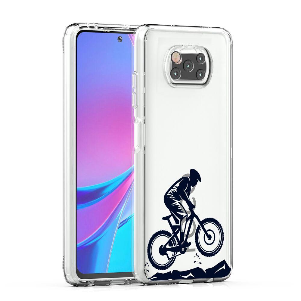 

Phone Case For Xiaomi Poco X6 X5 NFC X3 F6 F5 Pro F4 F3 M3 14 13T 12T 12 13 Lite 11 5G Clear Cover Mountain Bike Cycling art Xiaomi 13