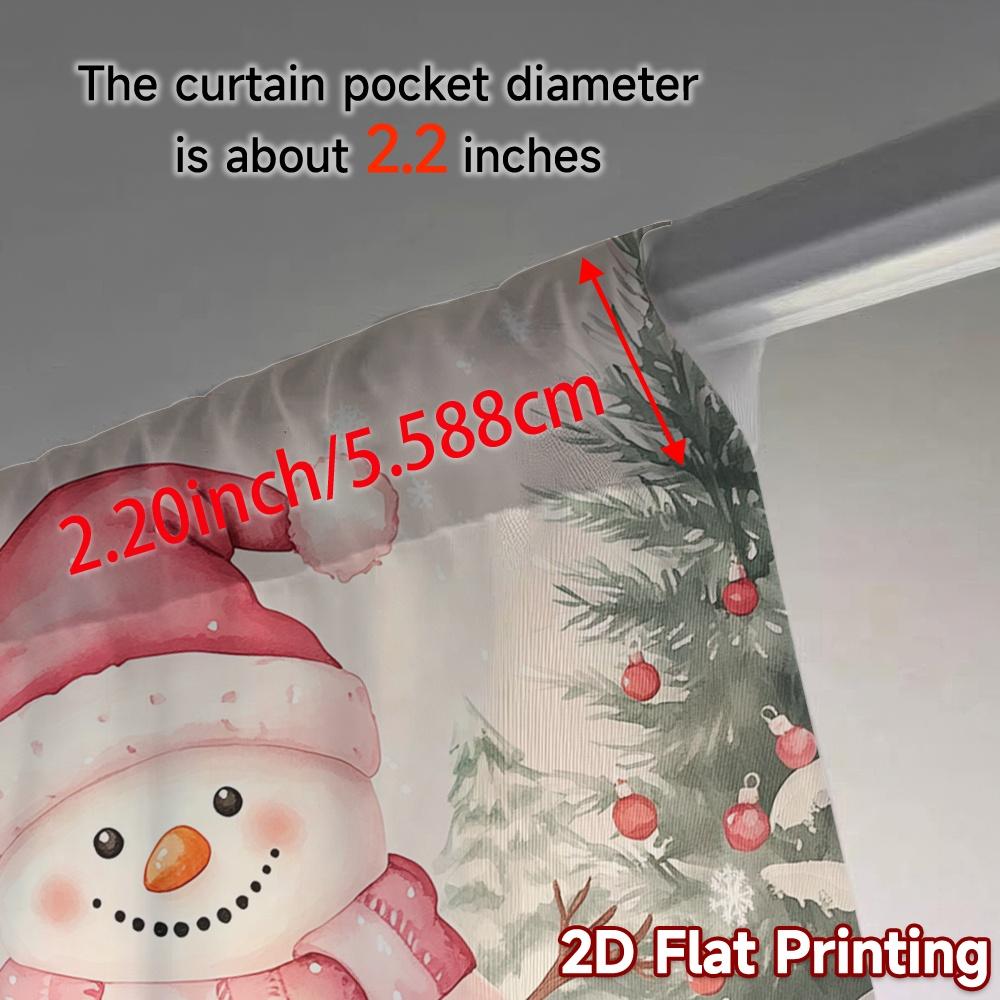 2pcs,Curtains Cute Snowman Christmas Gifts_a (2) Popular Creative Curtains Durable 100% Polyester Fabric Curtains Outdoor