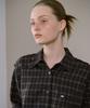 Awi Wool Crop Check Shirt_Brown
