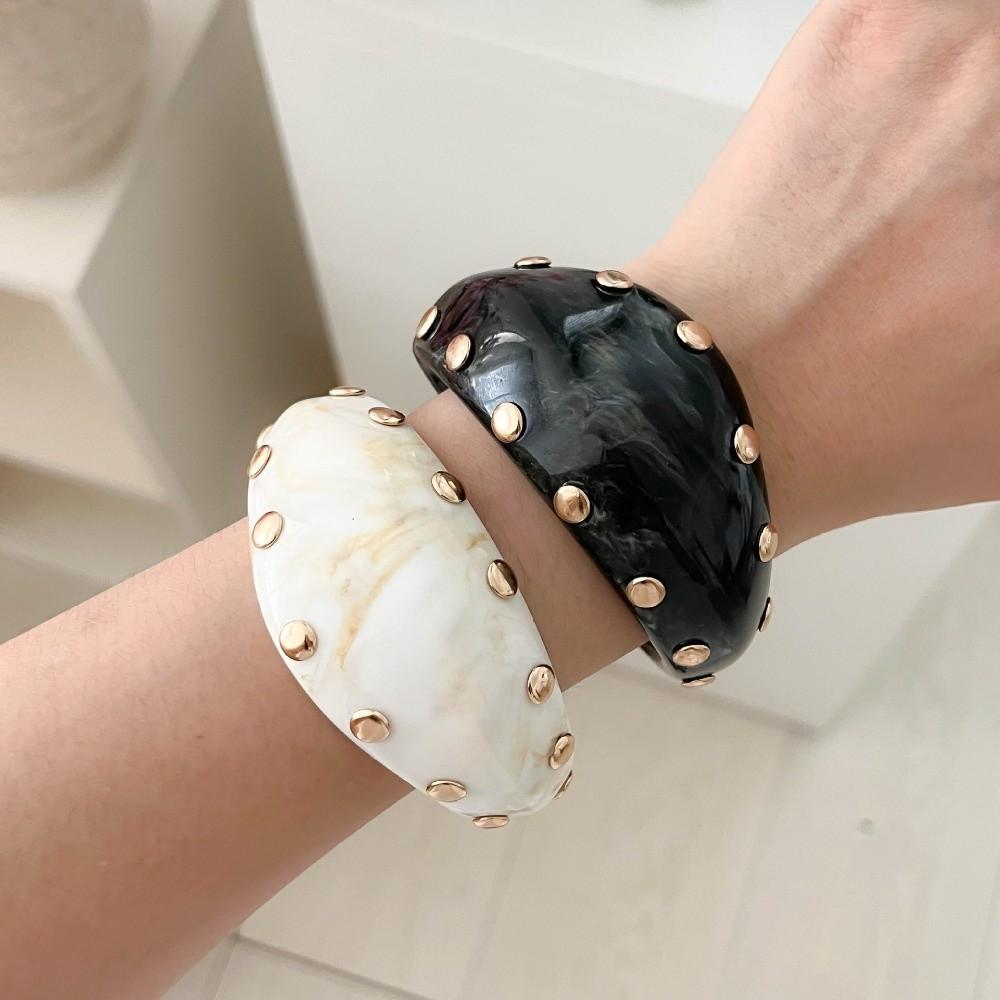 Irregular Resin Cuff Bracelet Marbling Chunky Bangle Vintage Wide Cuff Bracelet Gifts