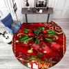Cute Christmas Day Gift Bell Santa Claus Snowman Christmas Tree round rug Home Soft Decorative Anti slip Chair Mat Carpet Outdoor Floor Mat Carpet 106