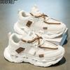 Summer new men's platform heightening shoes trendy student mesh casual sports shoes versatile straight
