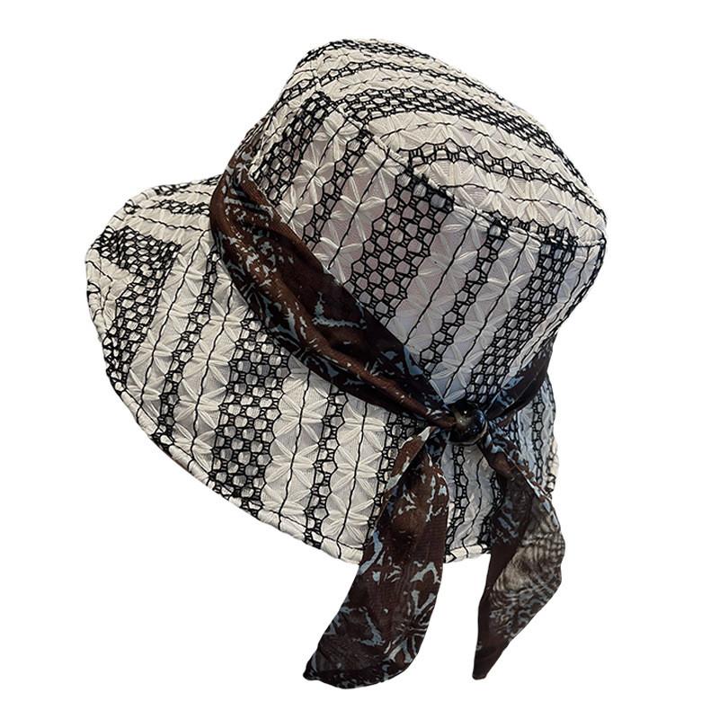 Chic Mesh Fisherman Hat With Wide Brim And Adjustable Fit For Womens Sun Protection