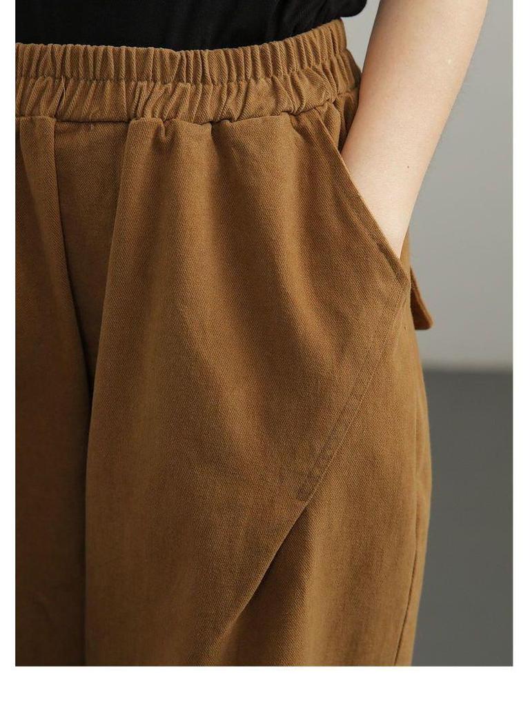 2026 Spring Women's Loose Harem Pants, Plus Size, Casual and Versatile, Original Artistic Design.
