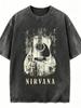Nirvana Vintage Band 90s Grunge Distressed Oversized Unisex Fan T-shirt