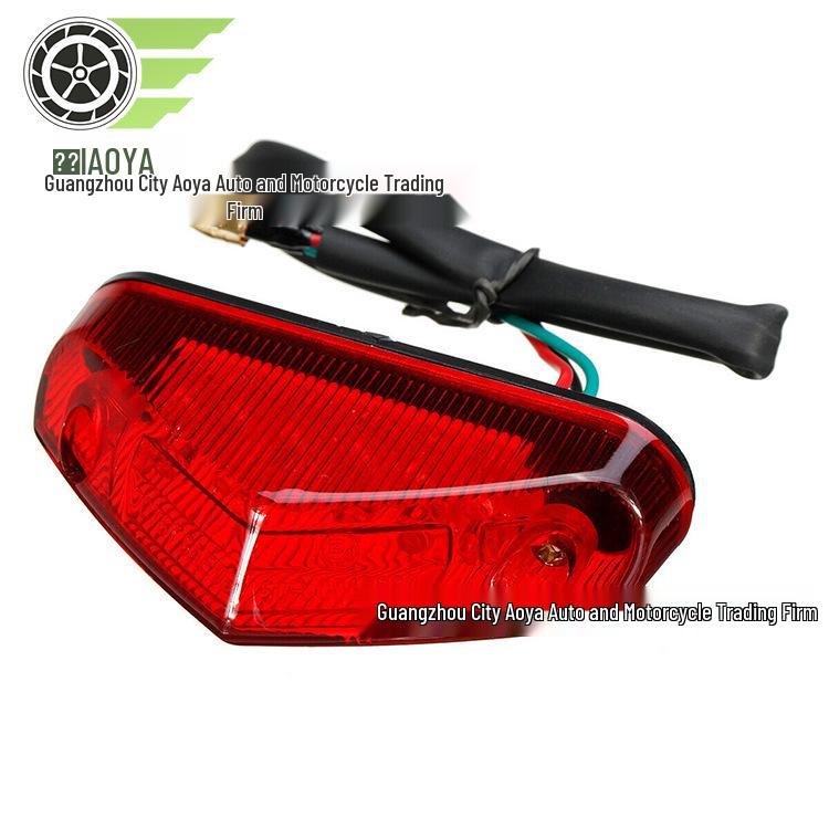 High-Brightness LED Triangle Taillight for Motorcycles and Scooters Red Shell