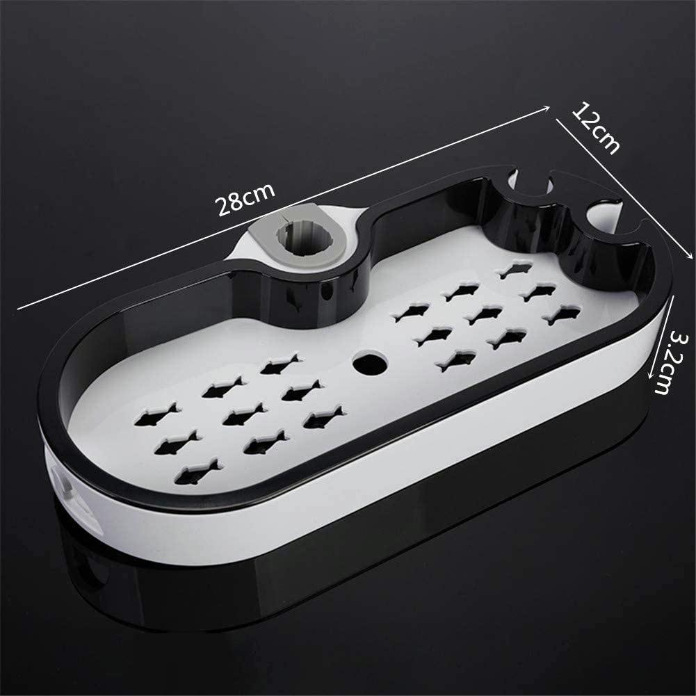 VIRGO hanging shelf in black and white for the shower