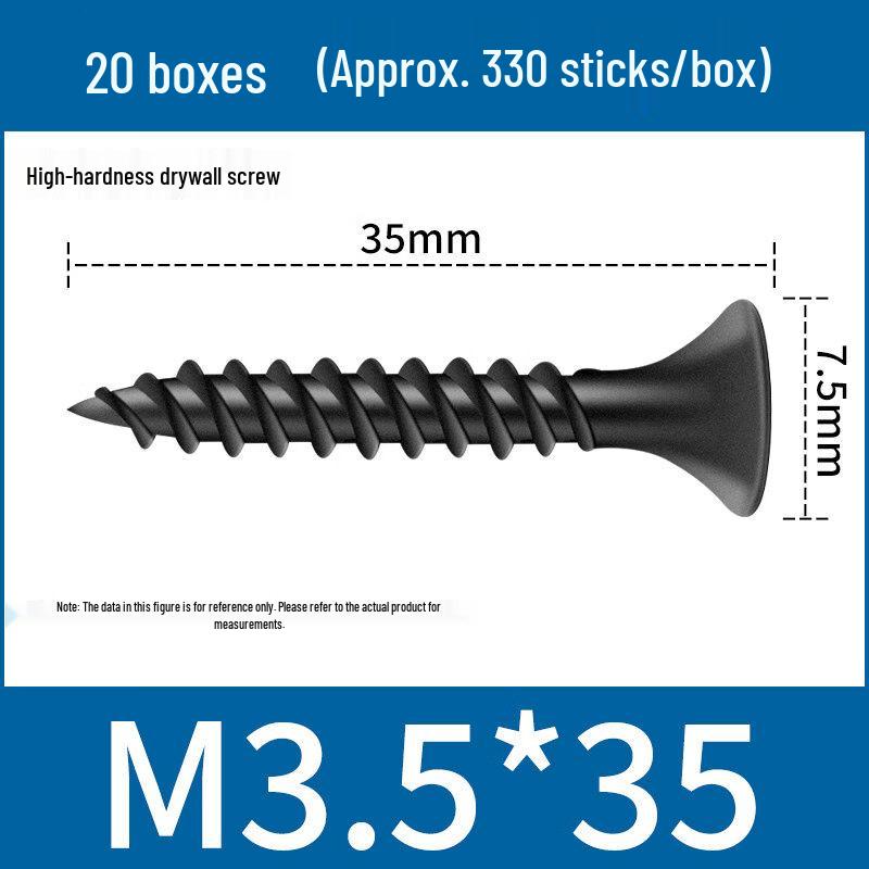 

Jundingying M3.5*35 High-Strength Black Drywall Screws