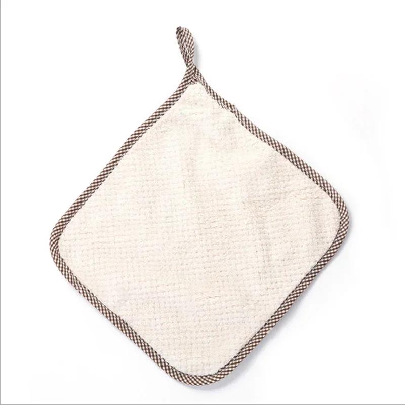 Kitchen Daily Dish Towel Cloth Kitchen Rag Non-stick Oil Thickened Table Cleaning Cloth Double-layer Absorbent Microfiber
