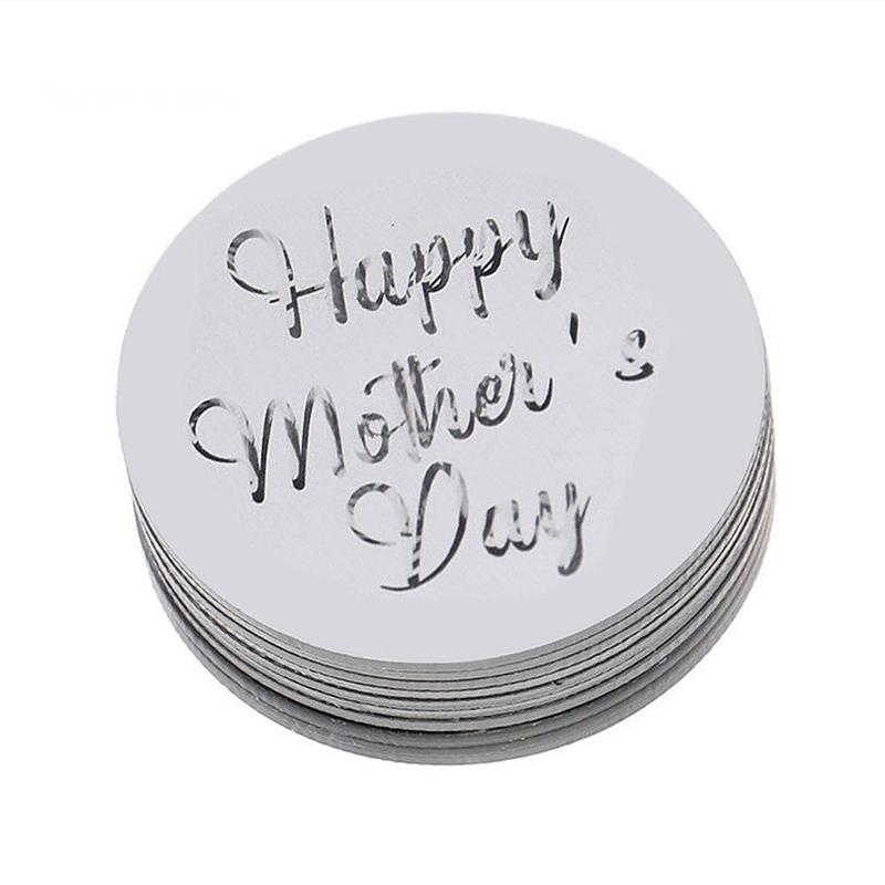 50pcs Happy Birthday Cupcake Toppers Acrylic Circle Dessert Cake Top DIY Decorations Insert Card Kids Birthday Party Supplies