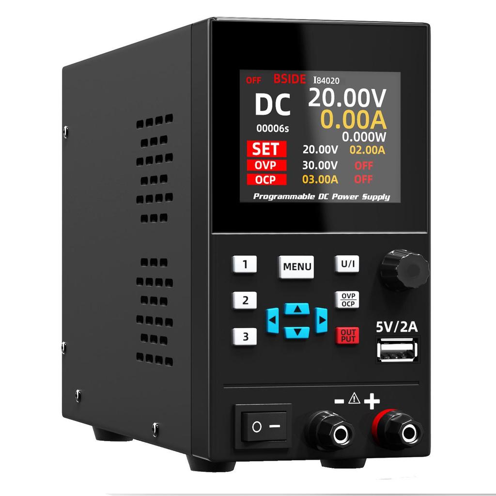 Adjustable DC Power Supply for Electronic Repair: 30V/5A, 10A, 40V/20A