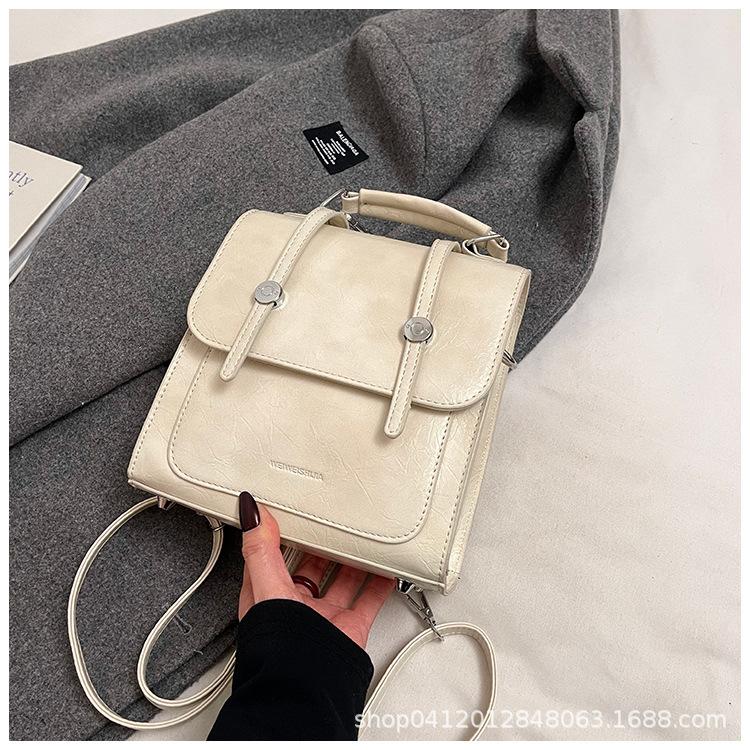 

Premium sense backpack women s backpack 2025 new fashion solid color simple schoolbag girls portable travel bag белый