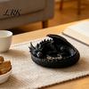 Dark Gothic Home Decor 3D Printed Fantasy Dragon Jewelry Tray, Winged Desktop Organizer, Style Key Dish Mythical Figurine Bowl for Bedside Nightstand,